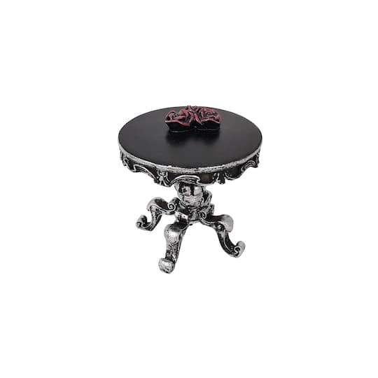 Mini Black & Silver Table with Roses by Ashland®